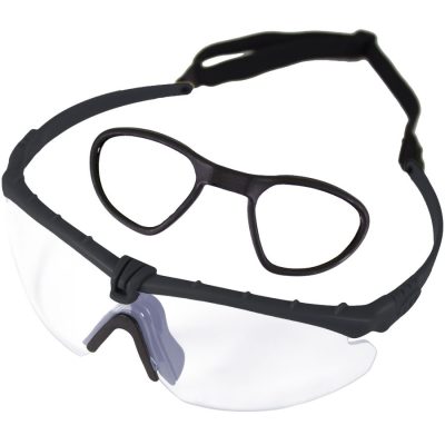 Nuprol Battle Pro RX Protective Eyewear - Black Frame Clear Lens