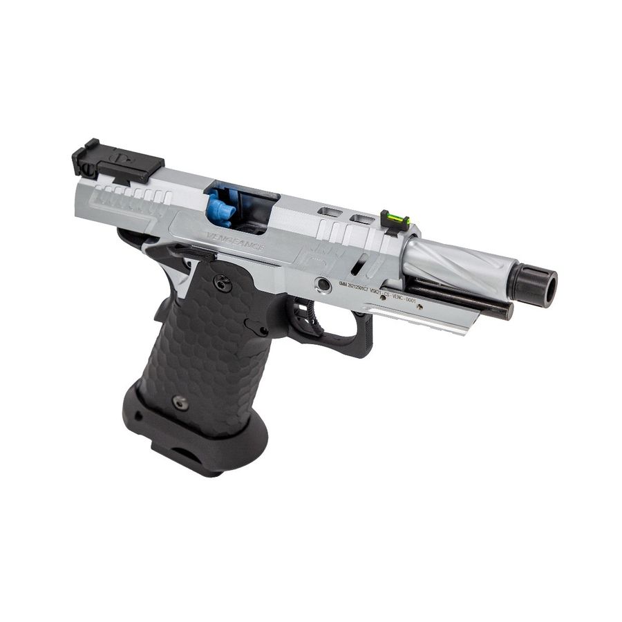 Vorsk Hi-Capa CS Vengeance 3.8 Compact GBB Airsoft Pistol - Silver - Image 4