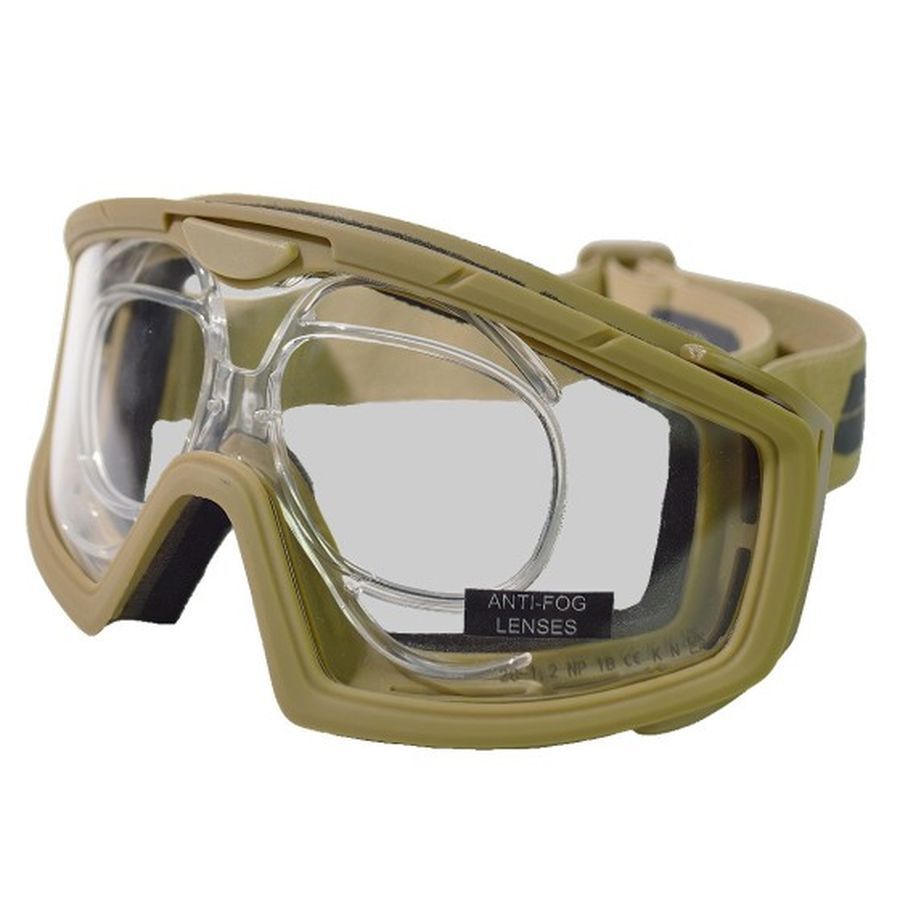 Nuprol Battle Visor RX - Tan Frame Clear Lens