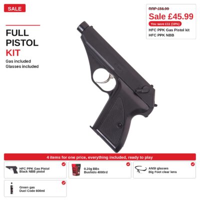 HFC PPK Gas Pistol Kit, green gas included