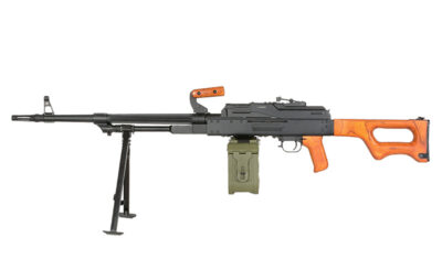 A&K PK Machine Gun AEG Support Rifle (Real Wood Grip & Stock)