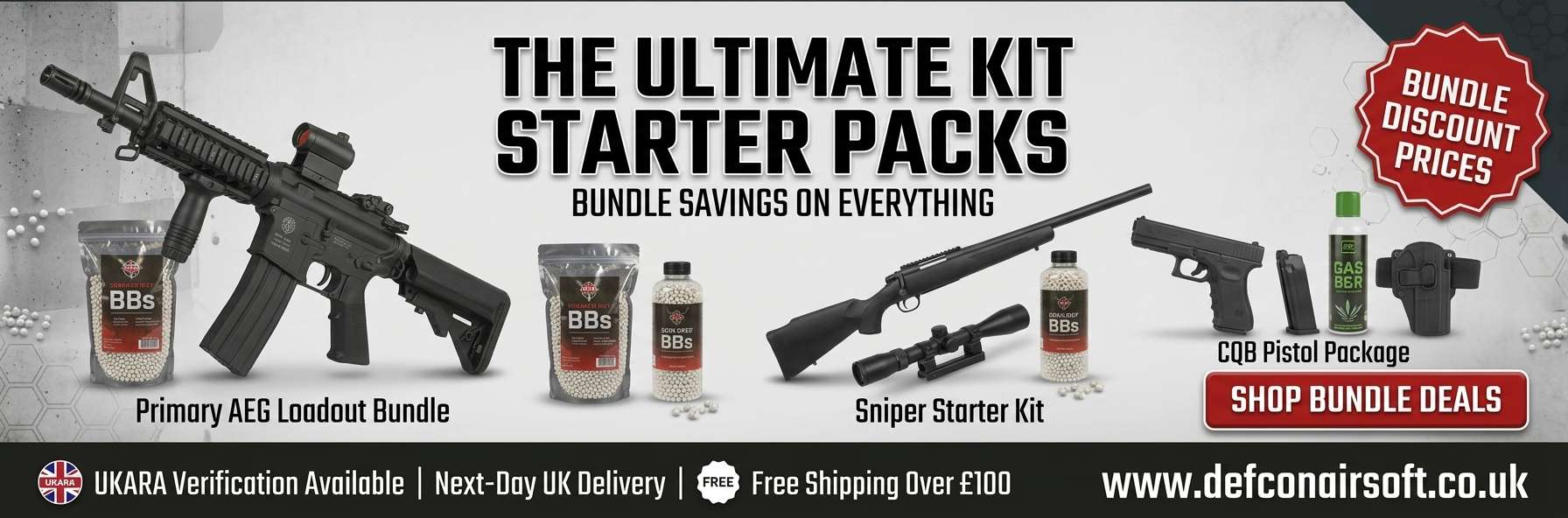 Defcon Airsoft bundle kits