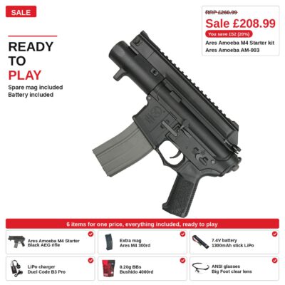 Ares Amoeba M4 Starter Kit, black, ready to play