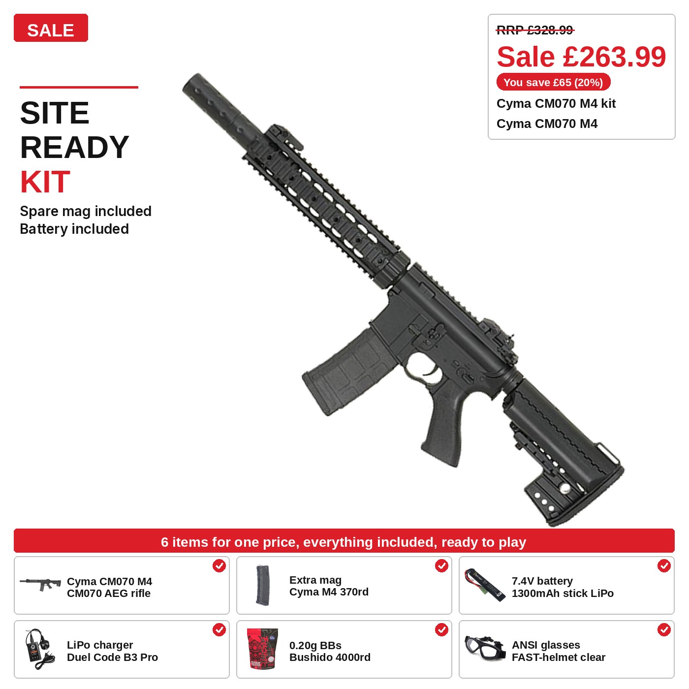 Cyma CM070 M4 Kit, metal, mock suppressor, ready to play