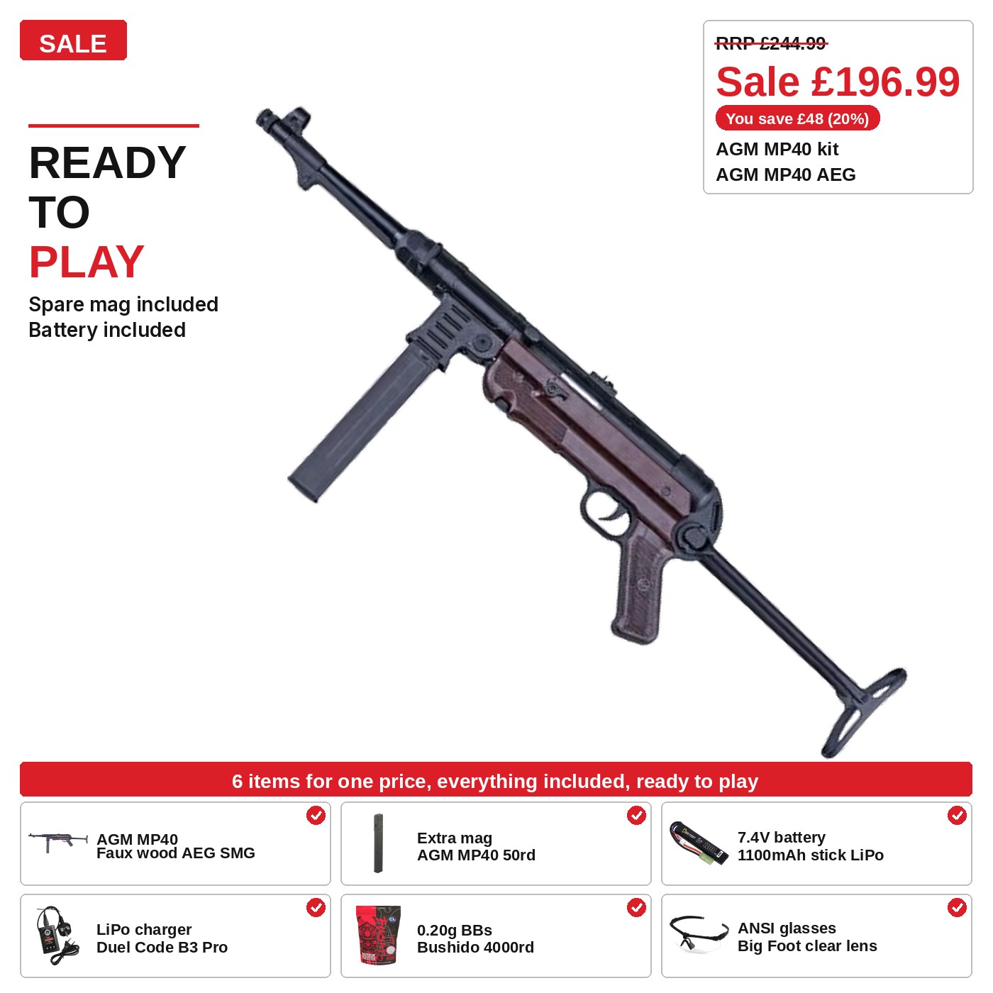 AGM MP40 Kit, ready to play