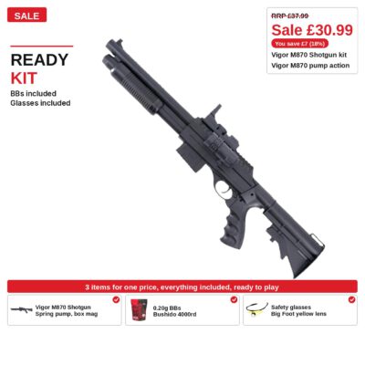 Vigor M870 Shotgun Kit, ready to play