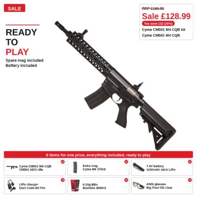 Cyma CM501 M4 CQB Kit, ready to play