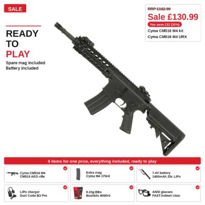 Cyma CM516 M4 Kit, URX rail, ready to play