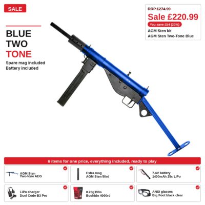 AGM Sten Kit, two-tone blue, ready to play
