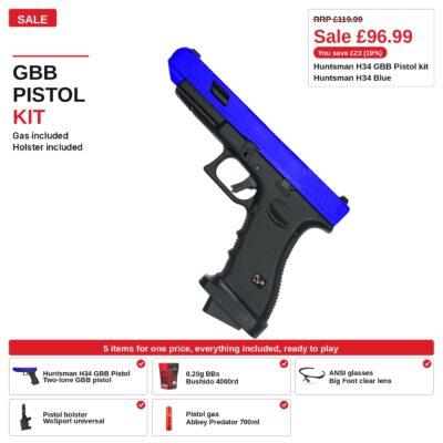 Huntsman H34 GBB Pistol Kit, two-tone, ready to play