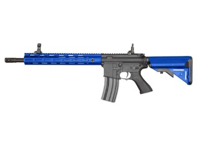 Cyma M4 M-Lok (Nylon Fibre - Mosfet/QD Spring - Inc. Bat. & Charger - CM623) Blue