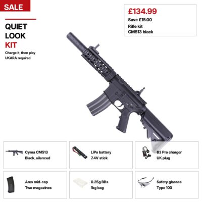 Silenced-style rifle kit.
