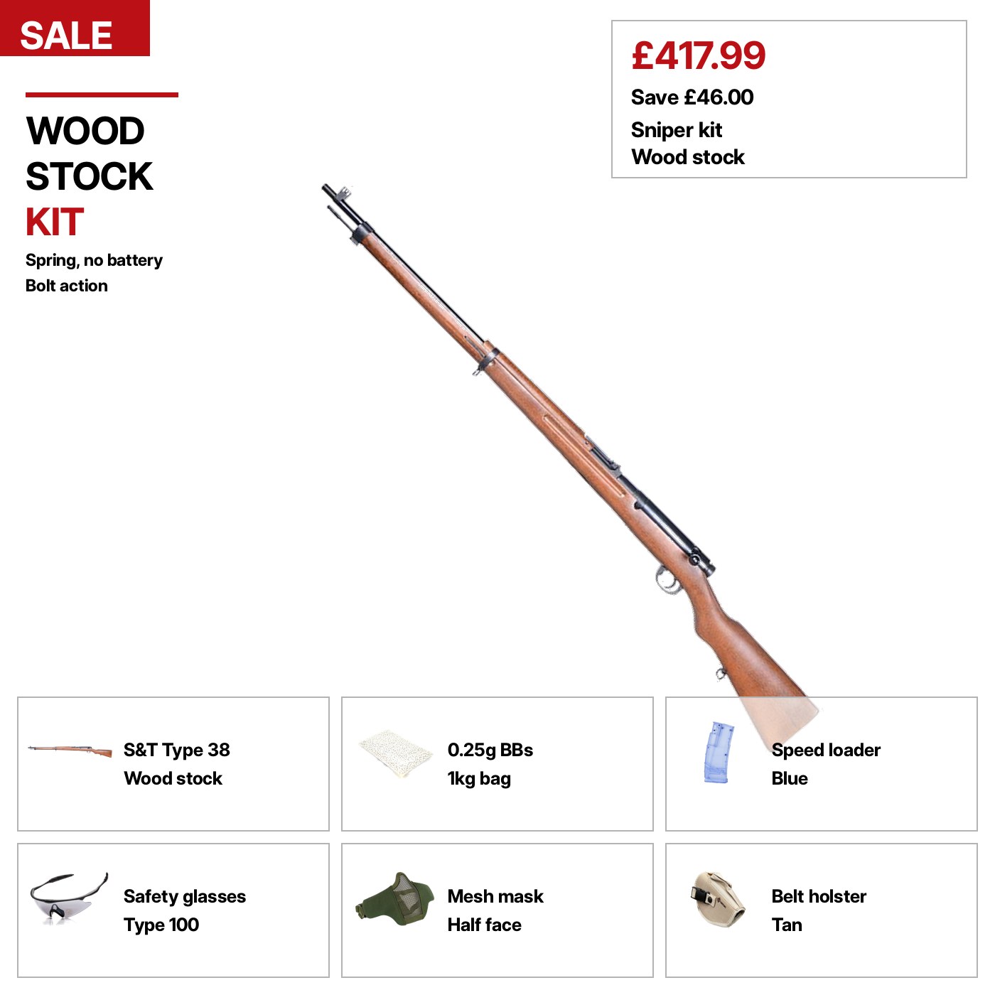 Wood-stock bolt kit.